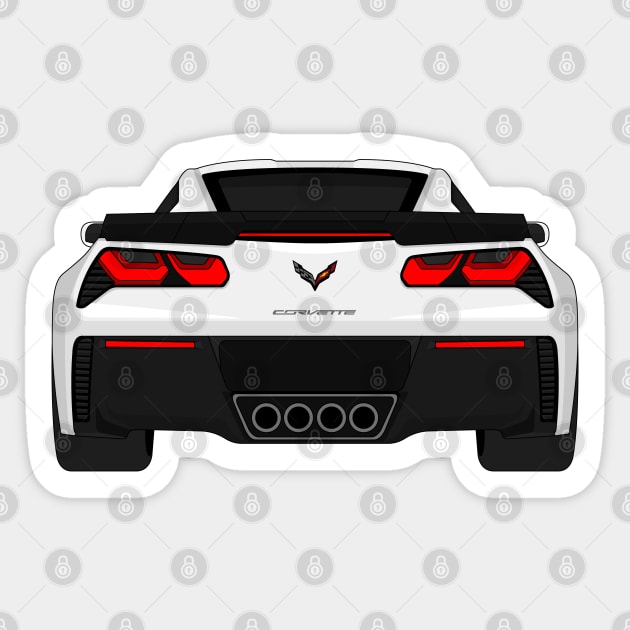 Z06 WHITE Sticker by VENZ0LIC